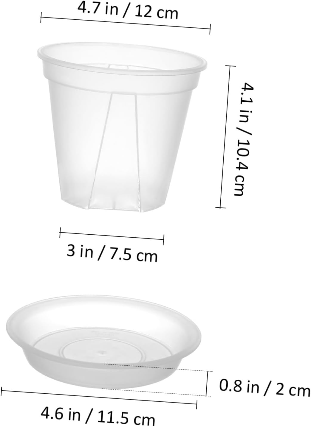 BUTIFULSIC 4Pcs Root Control Pots for Plants Plastic Planters Drainage for Outdoor Gardening image number 2