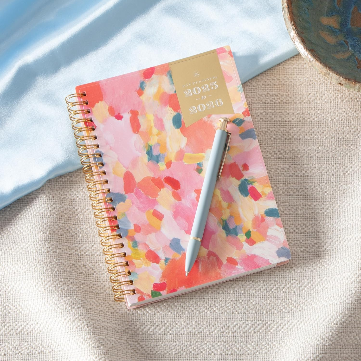 Blue Sky Day Designer 2025-2026 Weekly and Monthly Academic Year Planner Calendar, July 2025 - June 2026, 5" X 8", Flexible Cover, Wirebound, Storage Pocket, Includes Stickers, Smitten image number 2