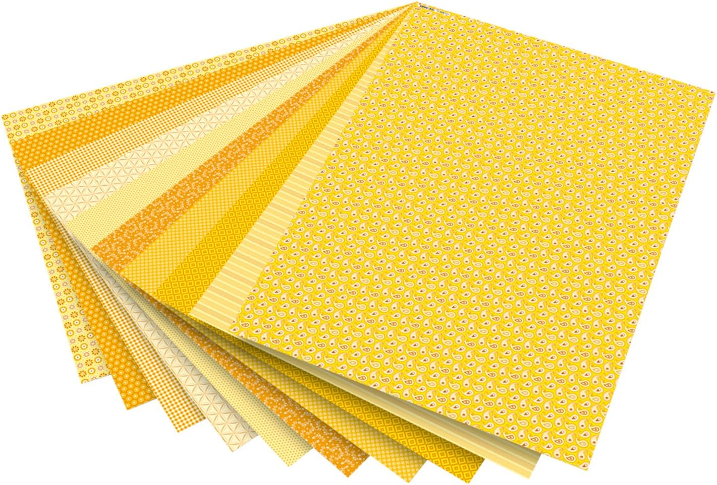 Folia Basics 46149 Motif Pad 24 X 34 Cm, 30 Sheets, 10 X Motif Cardboard, 10 X Motif Paper, 10 X Coloured Paper, for Various Crafts