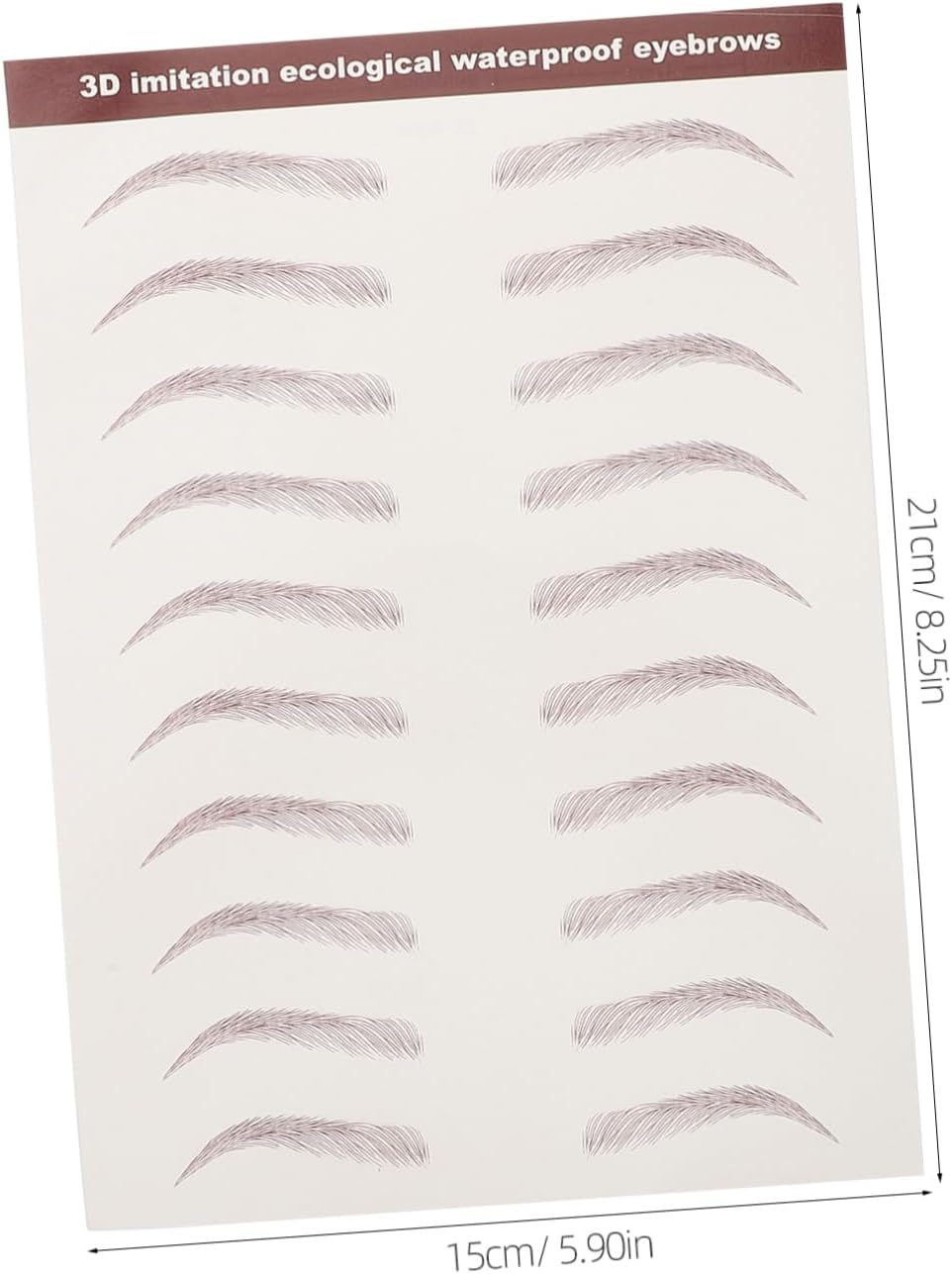 Gatuida 3 Sheets Waterproof 3D Eyebrow Tattoo Stickers Peel off Adhesive Eyebrow Transfers for Natural Look Suitable for Daily Makeup and Special Occasions