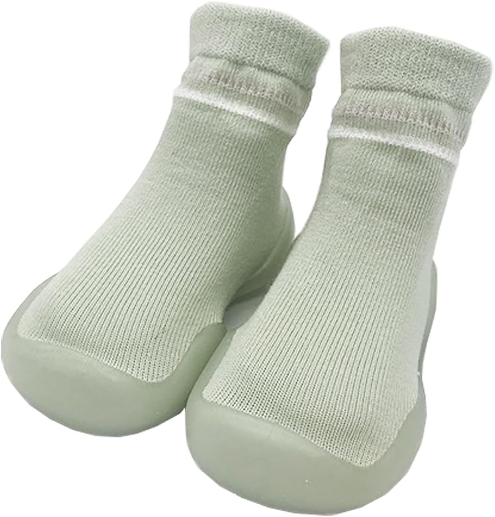Jopenope Baby Shoes Toddler Shoes Socks First Walking Shoes Sock Non Slip Lightweight Slip-On Shoes Floor Socks with Soft Rubber Sole for Baby Boy Girl