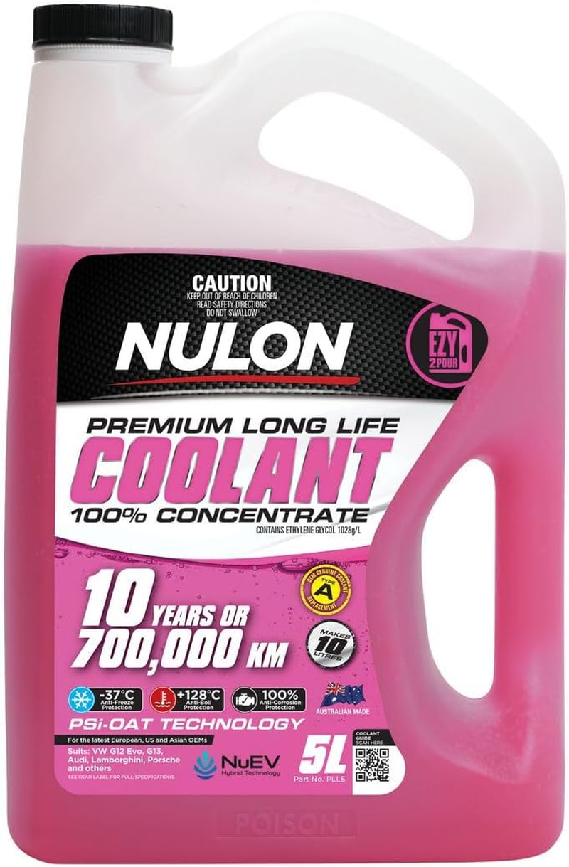 Nulon Pink Premium Long Life Coolant 100% Concentrate 5L PLL5 image number 1