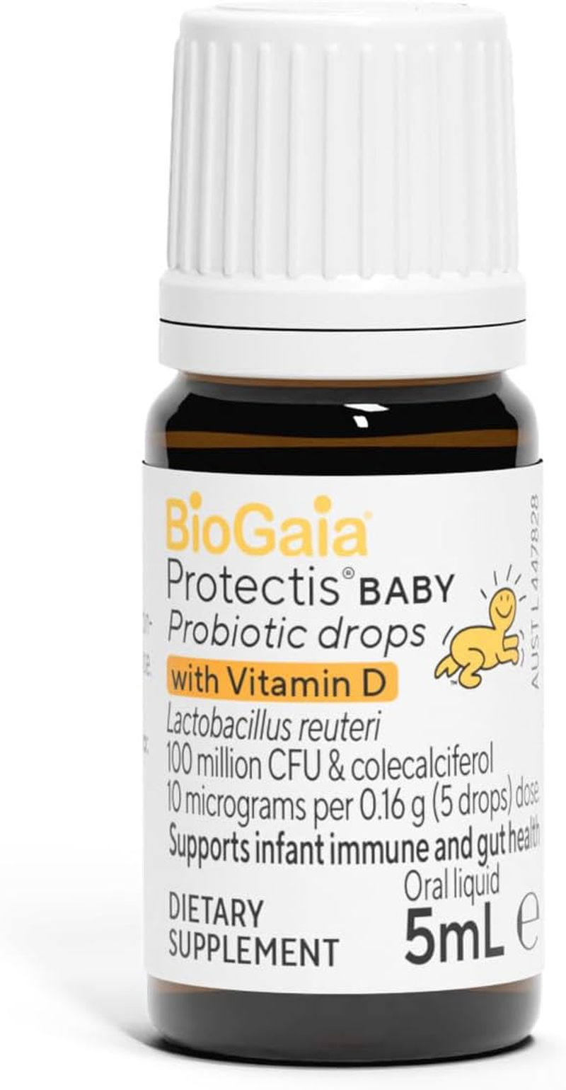 Biogaia Protectis Baby Drops with Vitamin D, 100 Million Live L. Reuteri, Probiotic Supplement for Newborns, Babies & Infants, for Immune and Digestive Support, Helps Relieve Tummy Discomfort image number 2