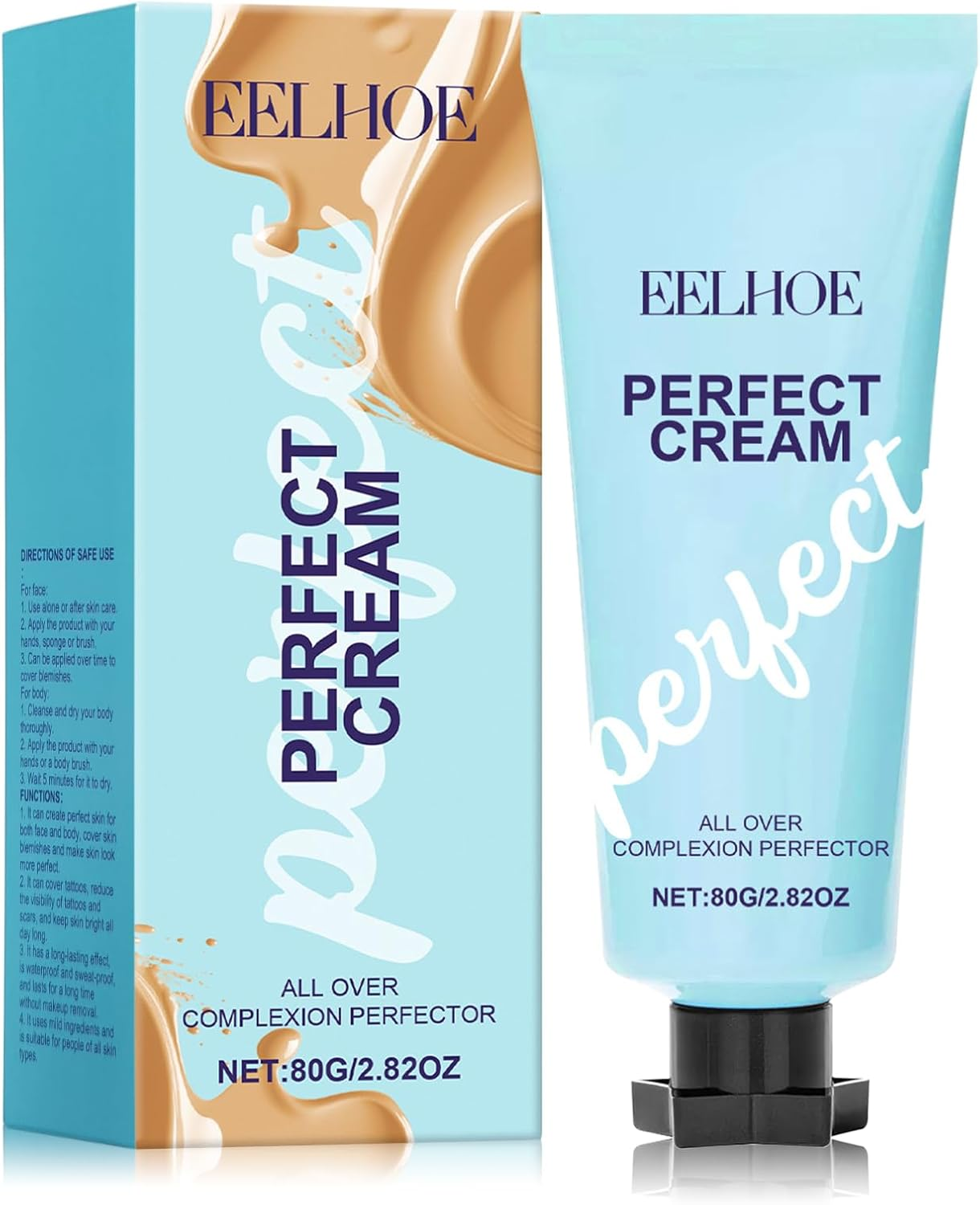 All-Over Complexion Perfector, Long-Lasting CC Cream Foundation, Hydrating Full Coverage Concealer, Cream Body Perfector, Natural Moisturising, Waterproof Transfer Resistant image number 1