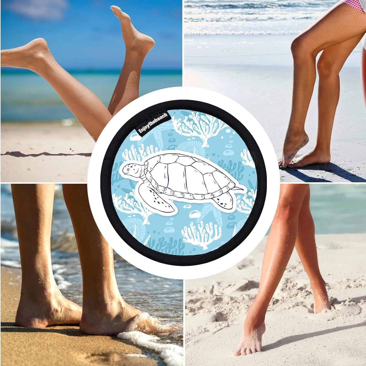 Beach Sand Remover - Portable Sand Eraser,Beach Accessories Must Haves, Multifunctional Cleaning Brush for Hands, Legs, Pet Paws - Starfish image number 6