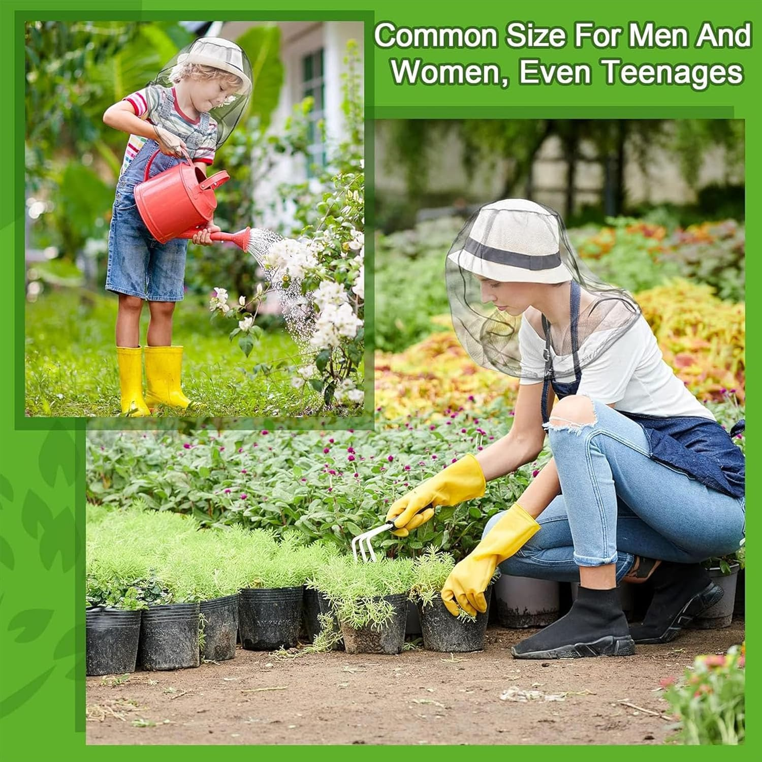 5 PCS Mosquito Head Net Face Mesh, Head Protecting Net For,Camping Climbing Walking Mosquito Fly Insects Bugs Preventing (Regular Size, Grey) ﻿﻿﻿ image number 6