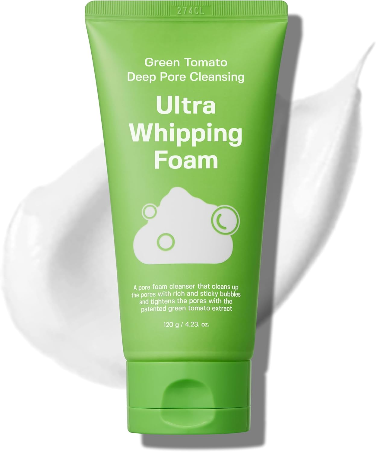 SUNGBOON EDITOR Green Tomato Deep Pore Cleansing Whipping Foam 120G | Korean Foaming Face Wash for Oily Skin | Blackhead Remover & Pore Minimizer image number 3