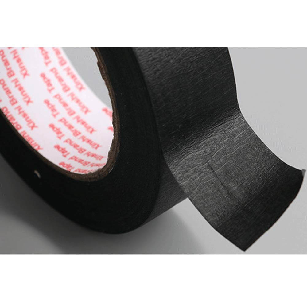 Vogueing Tool 2 Rolls 10Mm X 50M Textured Paper Tape Writable Masking Tape Painters Tape for Paint Craft and DIY- Black image number 4