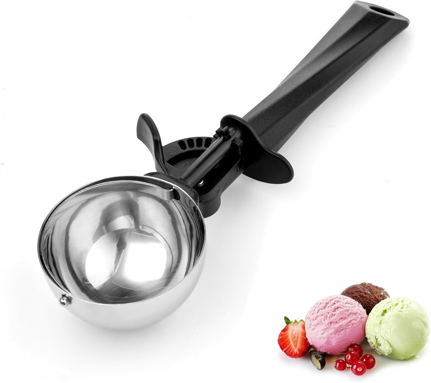 Ice Cream Scoop with Trigger, 2 Tbsp Cookie Scoop for Kitchen, 42Mm Melon Baller Scoop for Portion Control Scoop Cookie Dough Cupcake Batter Ice Cream