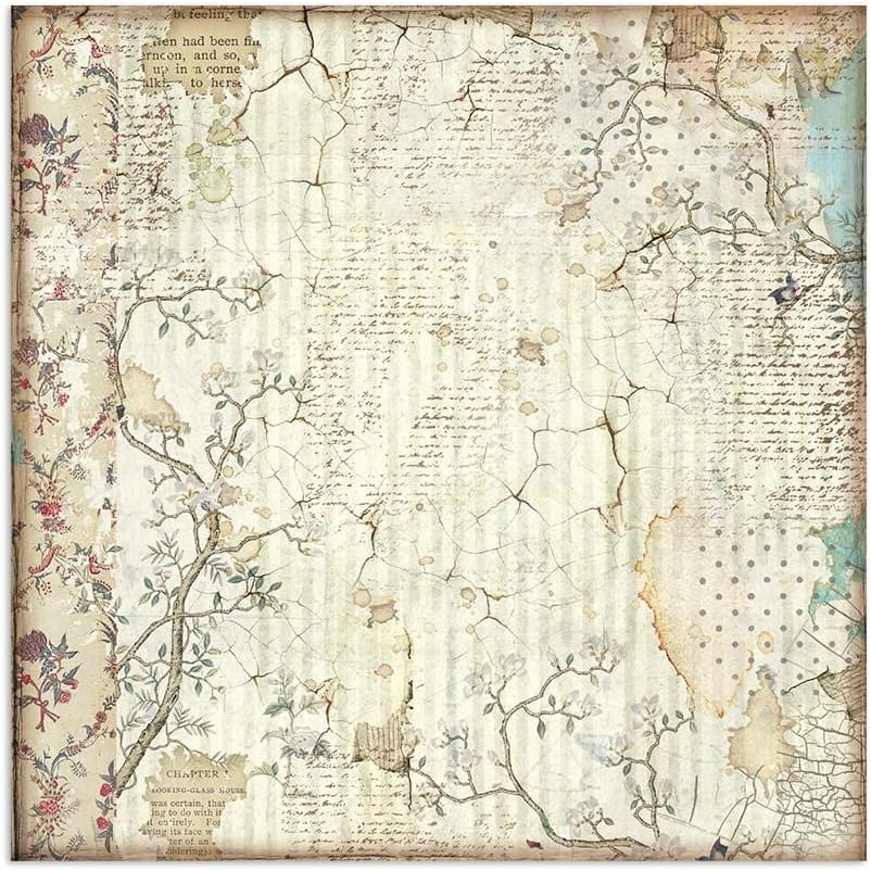 Stamperia Backgrounds Double-Sided Paper Pad 8"X8" 10/Pkg-Alice through the Looking Glass -SBBS46 image number 1