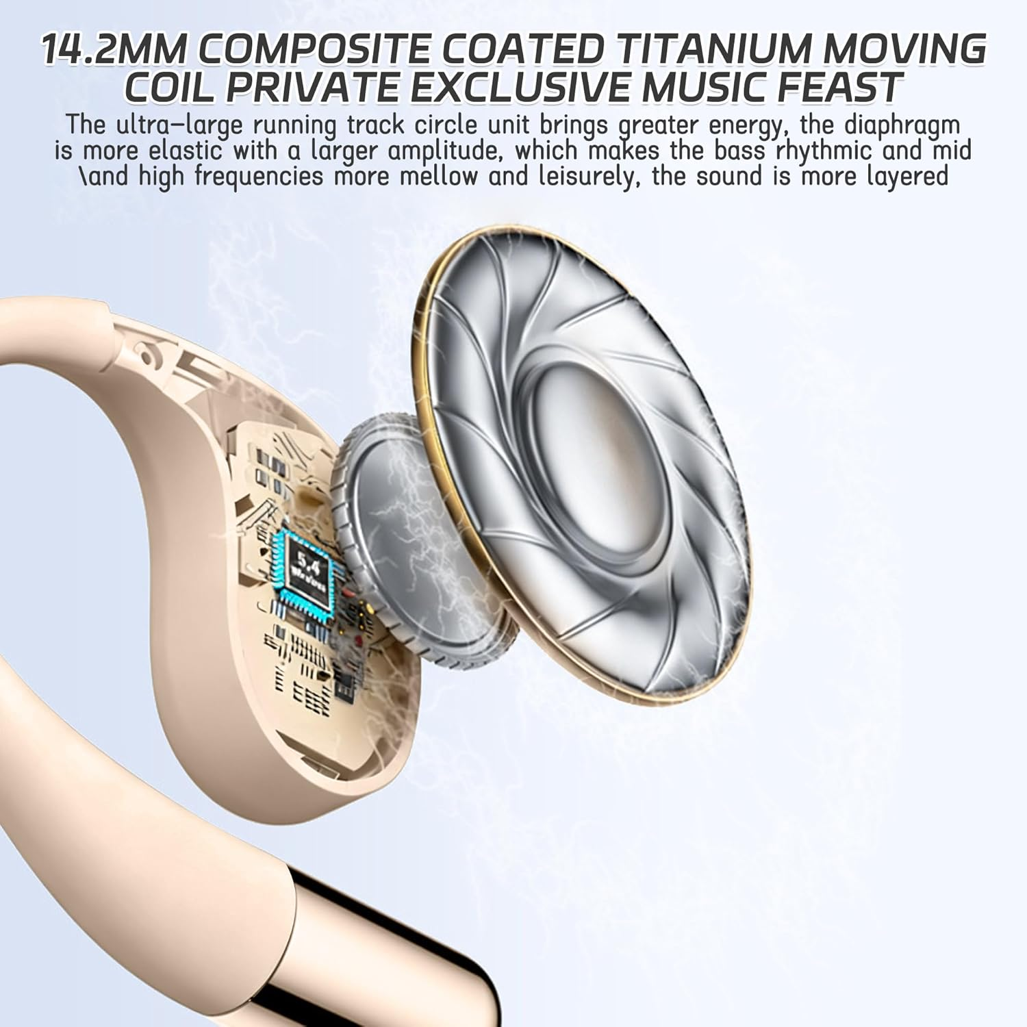 FLYTIN AI Translation Earbuds Real Time - 3-In-1 Open Ear Wireless Headphones with Charging Case, 164 Languages & Accents, Fit Ios/Android (Black) image number 5