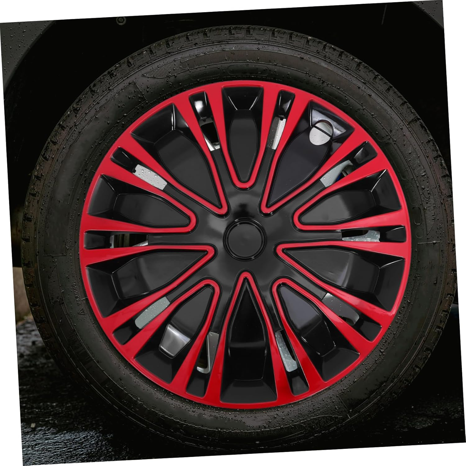 GARVALON 14-Inch Universal Car Wheel Hub Caps Two-Tone Decorative Automotive Hub Covers Replacement for Vehicle Tires and Rims Accessories image number 1