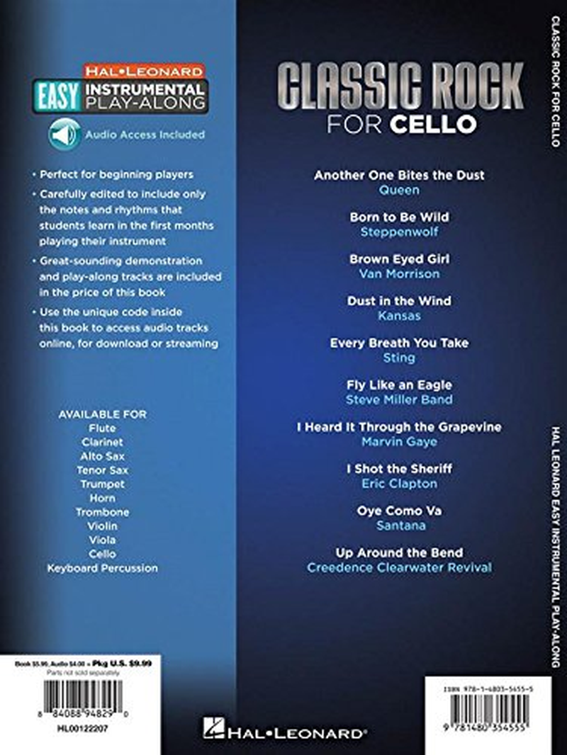 Classic Rock - 10 Monumental Hits: Cello Easy Instrumental Play-Along Book with Online Audio Tracks image number 3