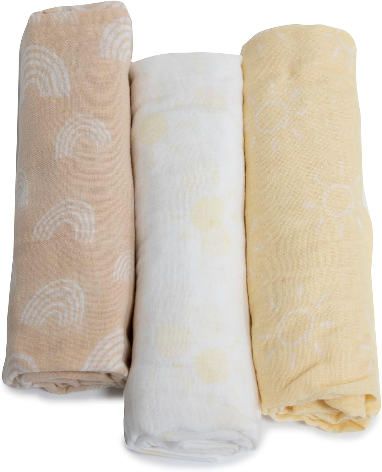 Bubba Blue Nordic Muslin Wrap, Vanilla/Latte (Pack of 3) image number 1