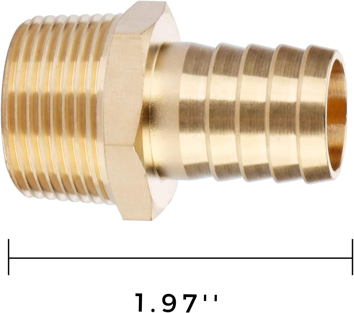2PCS Brass Hose Fitting, Adapter, Barb NPT Male Pipe Fitting by CX WONDERLAND (3/4" Barb X 3/4" NPT Male) image number 3