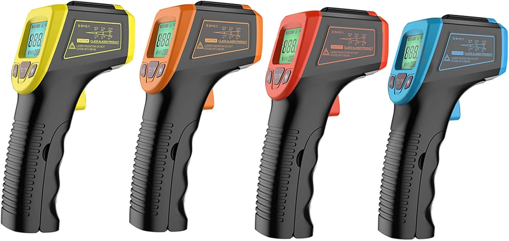 Leeofty Infrared Thermometer, Non-Contact Digital Temperature Gun -58&deg;F to 1112&deg;F (-50&deg;C to 600&deg;C) with LCD Display,Red - Red image number 2