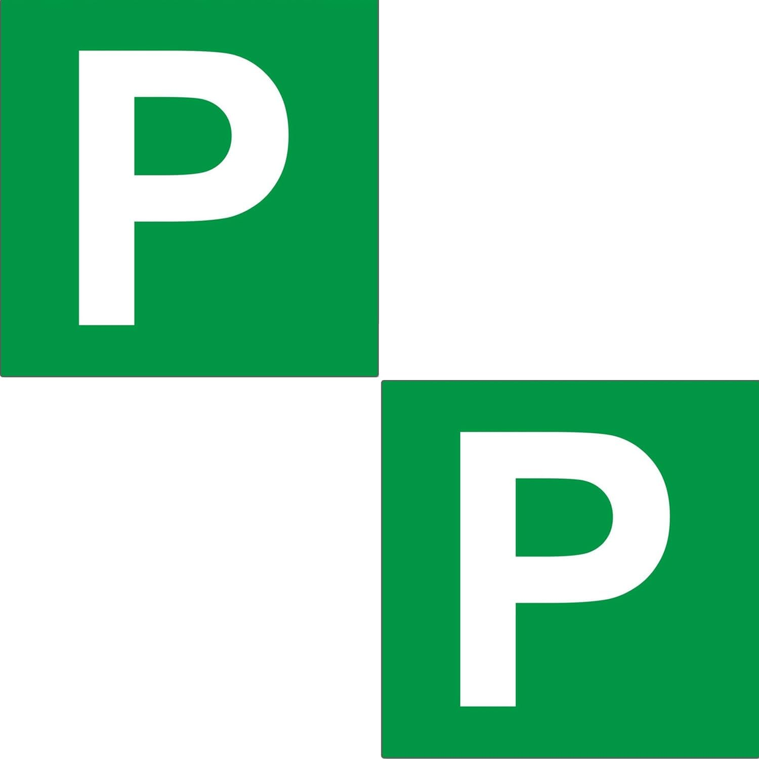 2PCS Learning Learner Driver Magnetic Yellow L Plate Car Licence Green P RED P (Green P for Victoria) image number 6