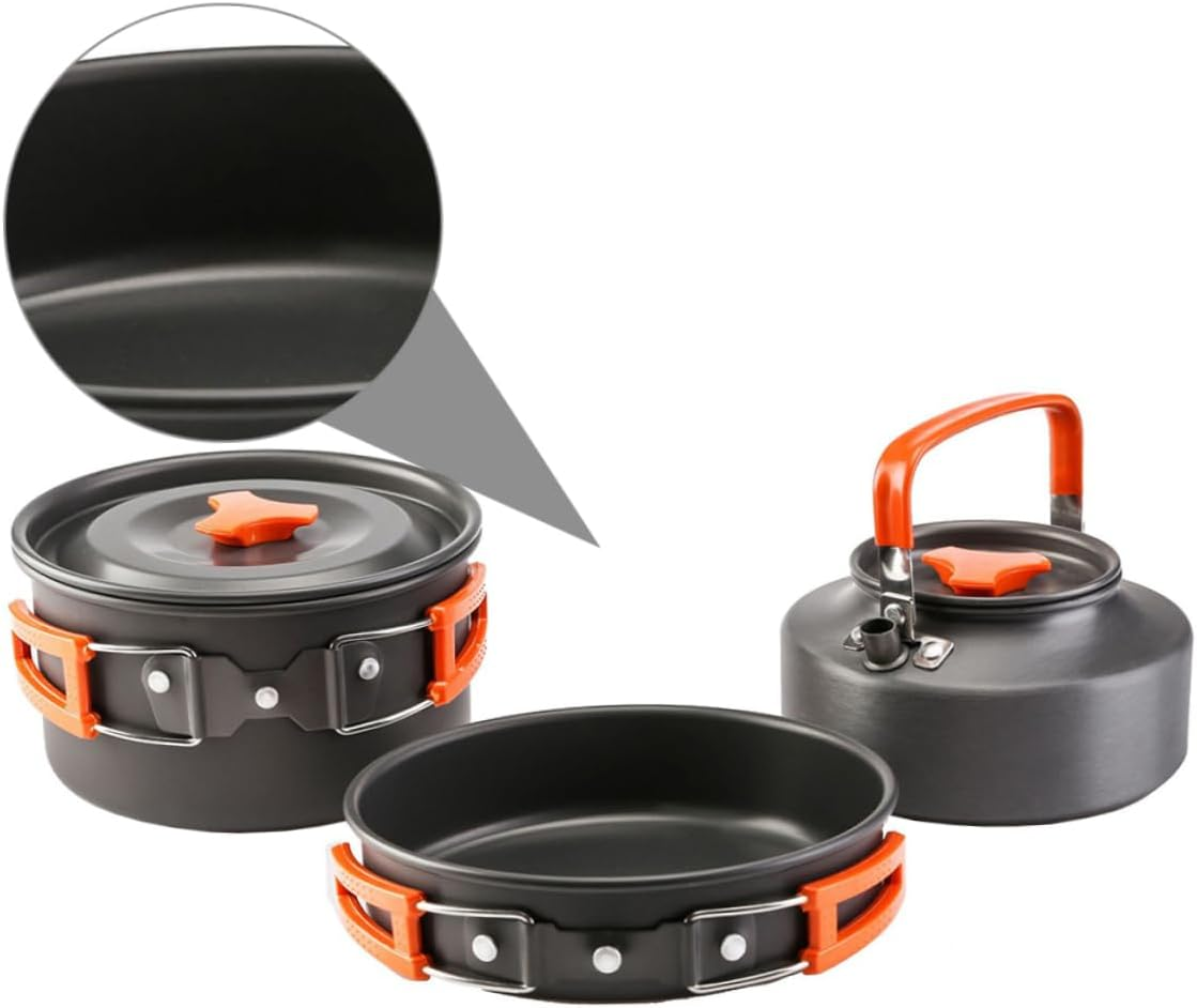 Camping Pot Outdoor Aluminum Alloy Cookware Person Camping Cookware Pan and Pot for Hiking And image number 4