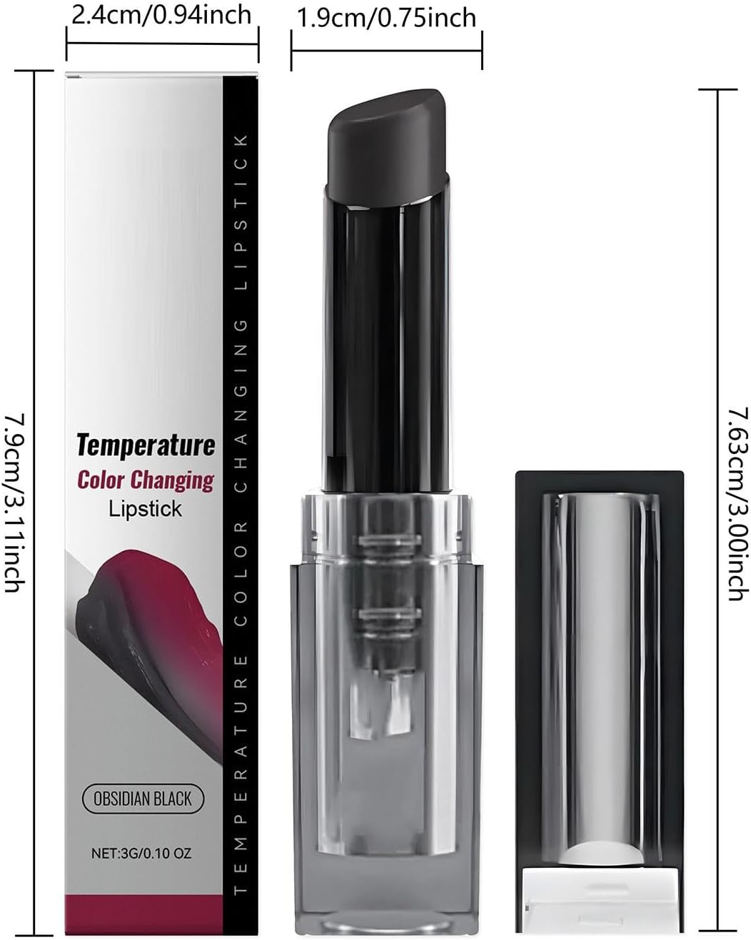 PH Lipstick Color Changing - Mood Lipstick Color Changing Long Lasting, Moisturizing Color Changing Lip Balm, Smudge-Proof Lipgloss, Cheek Tint for Women Girls Daily Makeup image number 6