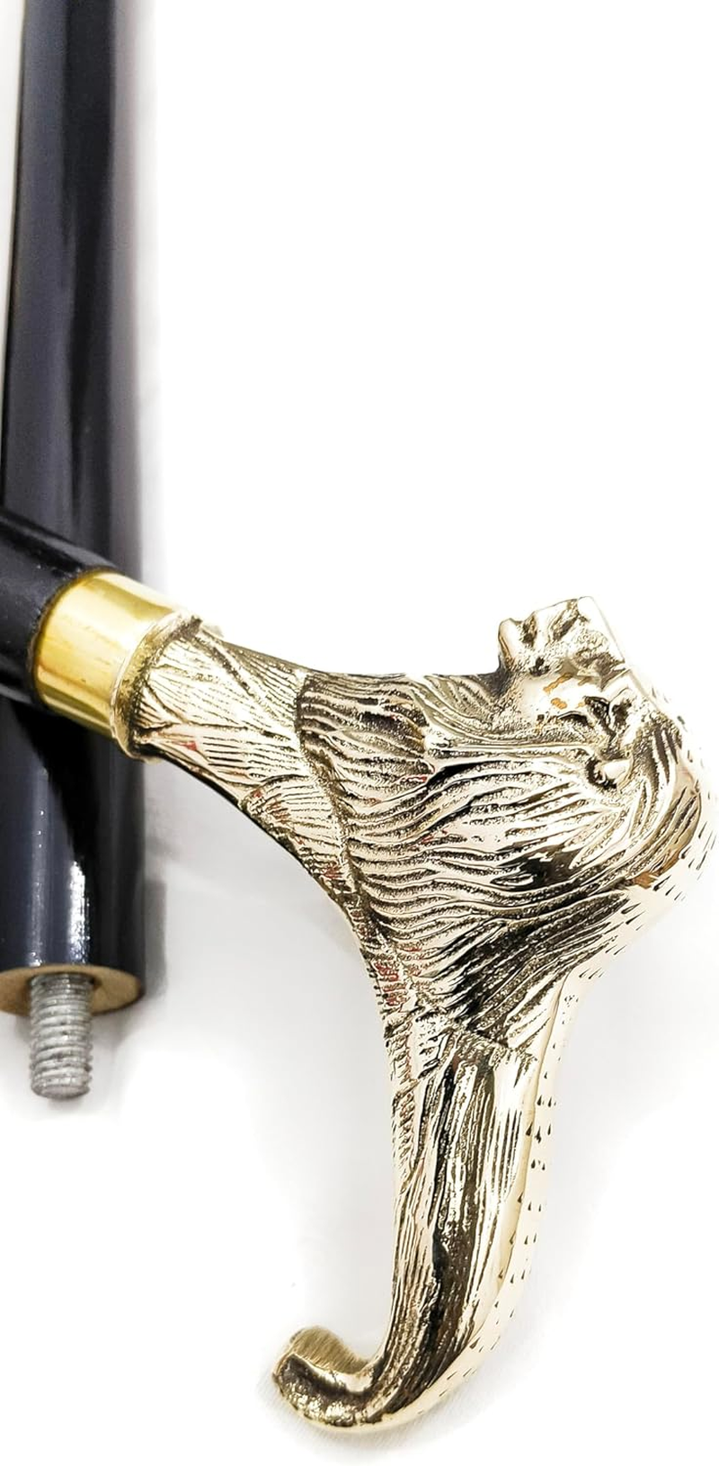 Generic Soild Brass Lion Handle Wooden Walking Stick Vintage Designer Derby Cane Wooden Cane Antique Style image number 1