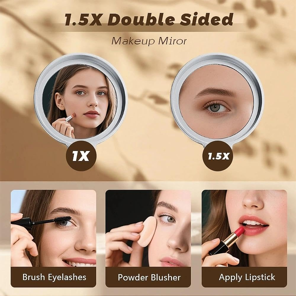 Inspirational Gifts for Teen Girls Folding Hand Pocket Compact Makeup Mirror with Comb for Daughter Friendship Encouragement Christmas Birthday Gift Sister Niece Motivational Graduation Gift image number 4