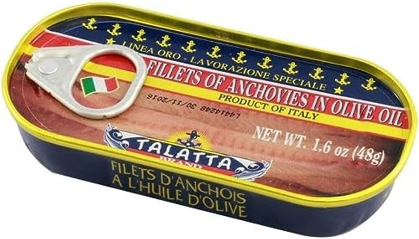 Talatta Fillets of Anchovies in Olive Oil, 48 G