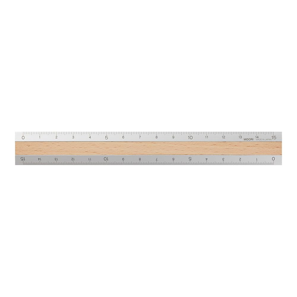 Midori Multi Aluminium Ruler 15Cm Light Brown image number 4