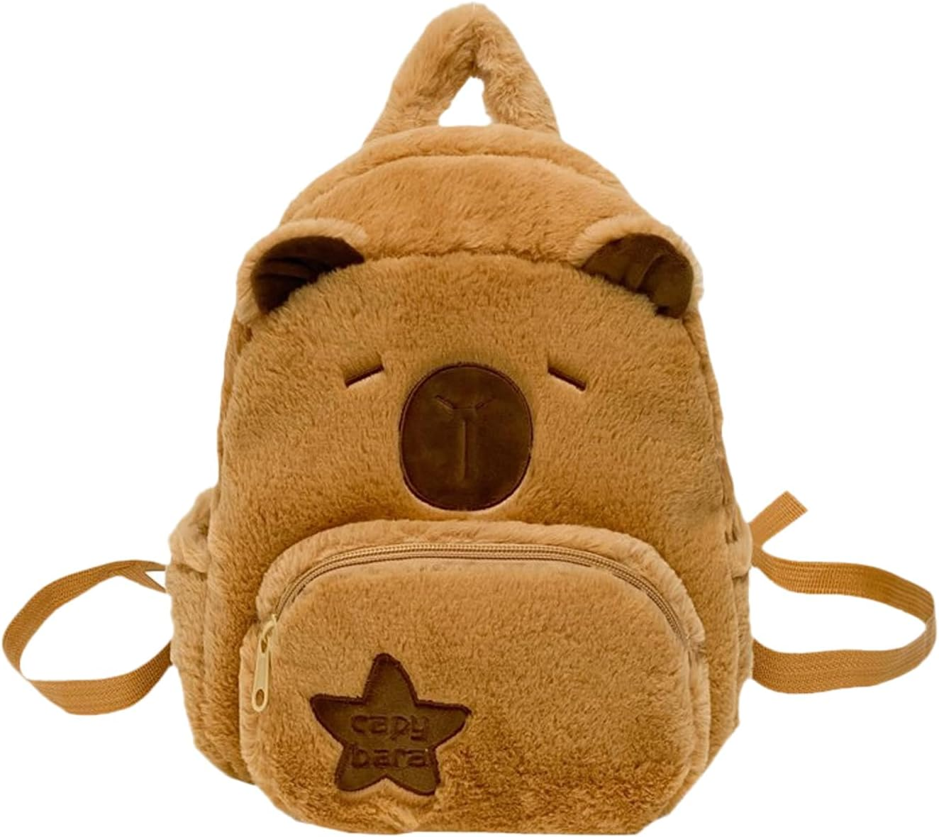 Capybara Backpack Bag | Capybara Plush Casual Bag Cute Animal Backpack | Soft School Bag with Keychain Shoulder Bag for Boys & Girls image number 6