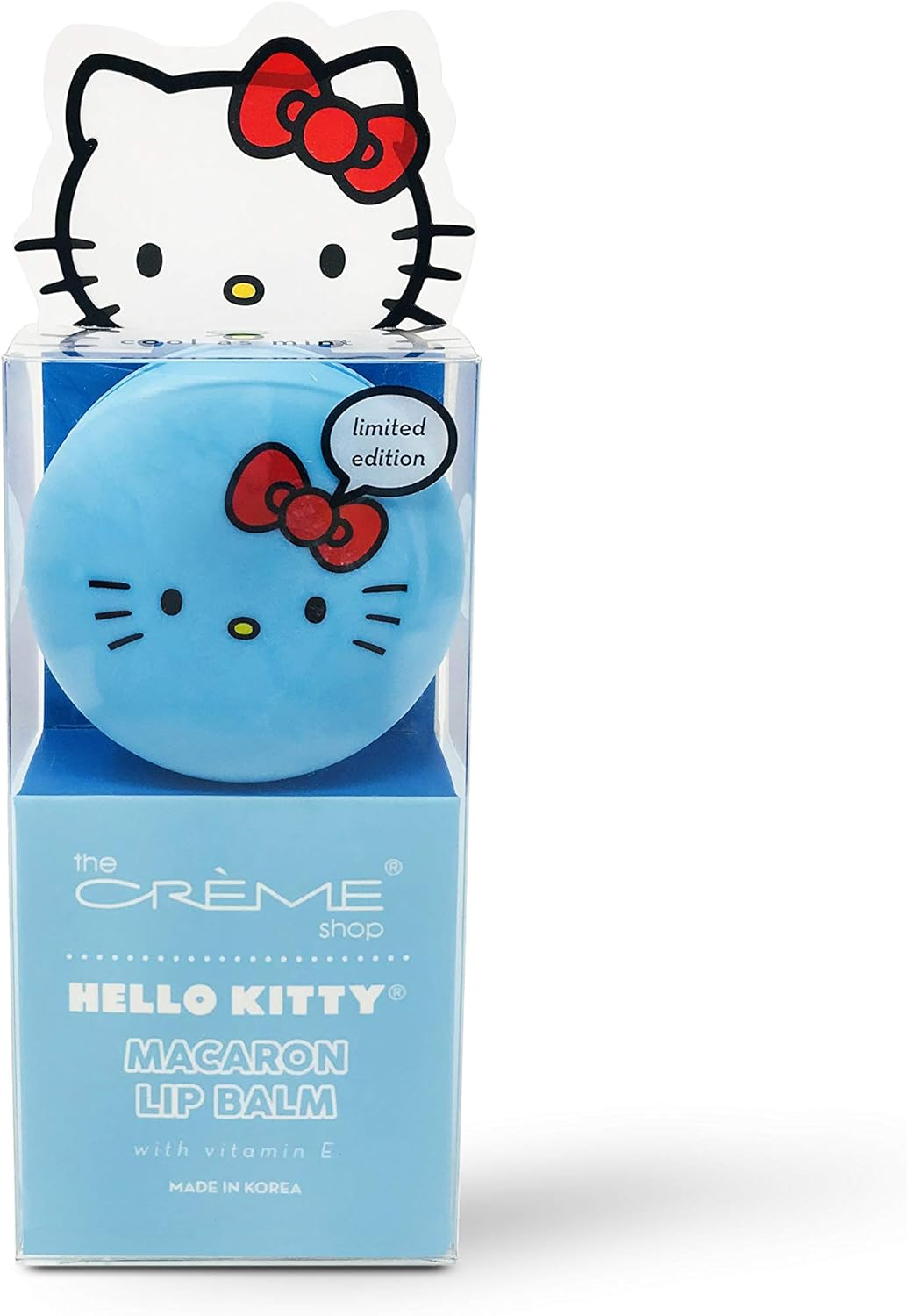 The Cr&egrave;me Shop X Sanrio Hello Kitty Macaron Lip Balm (Hello Kitty Cool as Mint) Korean Cute Scented Pocket Portable Soothing Advanced Must-Have On-The-Go image number 1