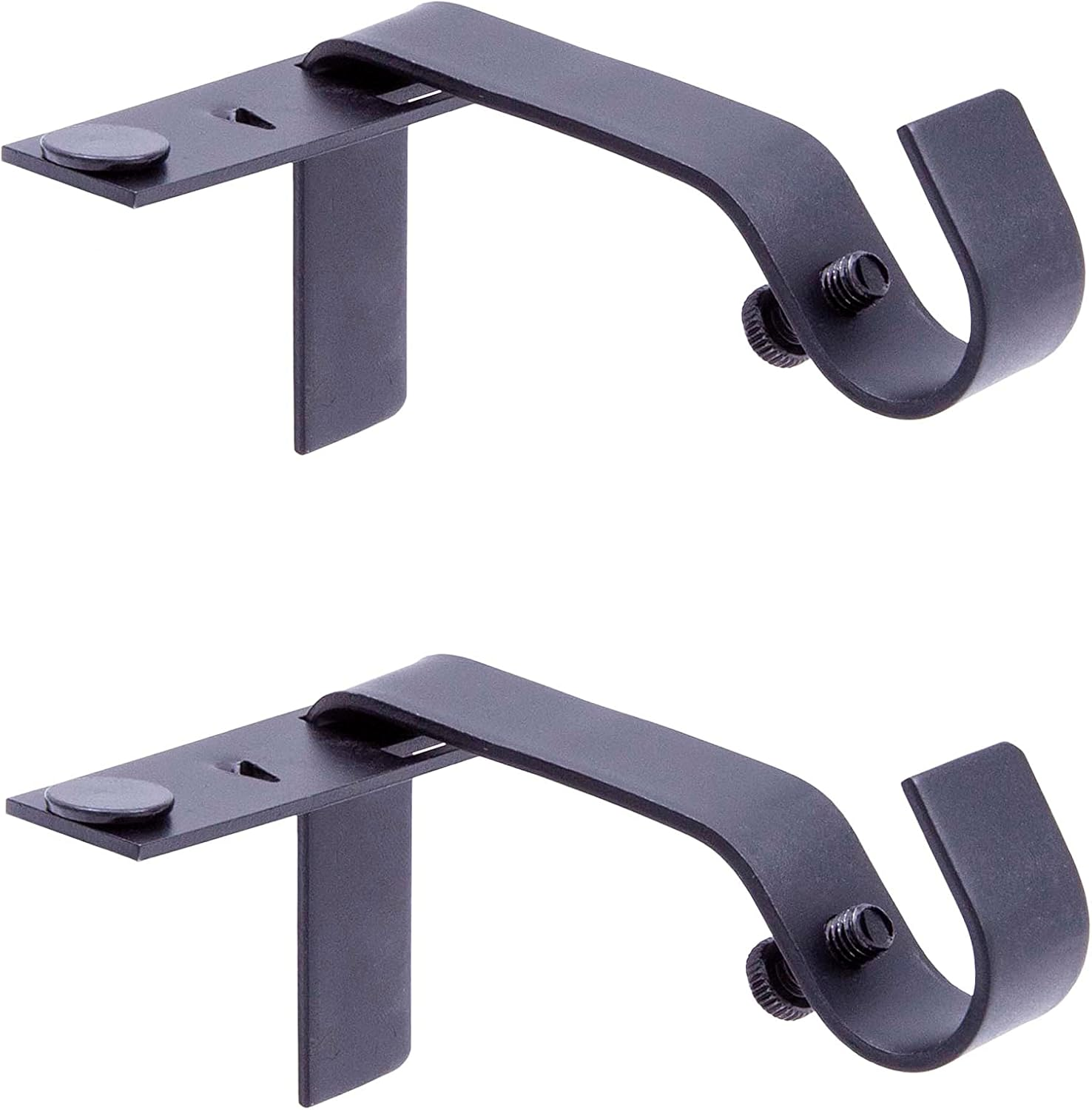 Kenney Fast Fit 5/8" No Measure Curtain Rod Brackets, Oil Rubbed Bronze