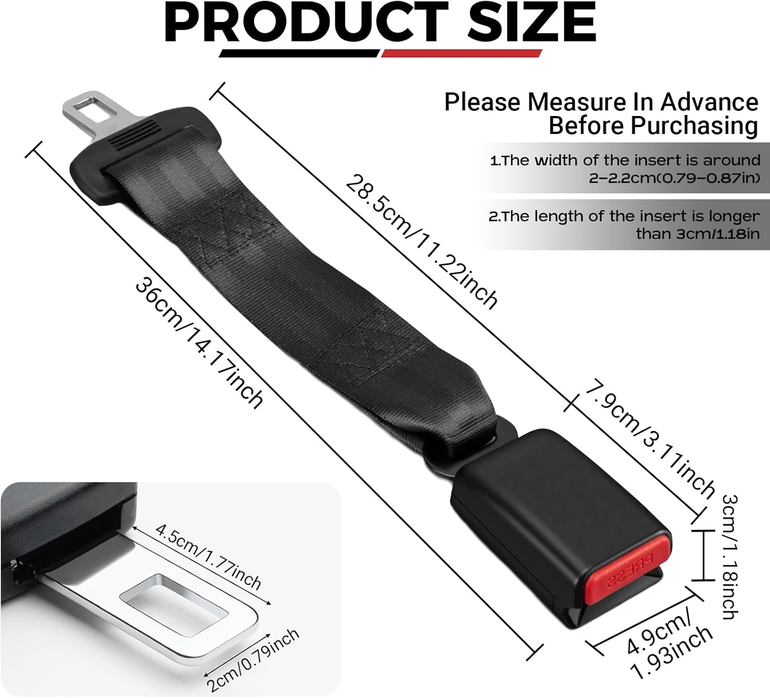 1 X Car Interior Accessory, 36 Cm, Black, Compatible with Most Vehicles image number 1