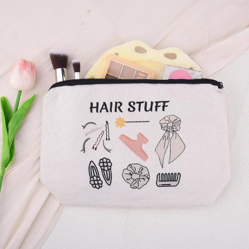 Hair Stuff Bags for Women Girls Travel Cosmetic Makeup Bag Pouches Hair Tools Organizer Cases Portable Skincare Toiletry Pouch Birthday Gifts for Hairdresser Holiday Christmas Presents for Hairstylist image number 6