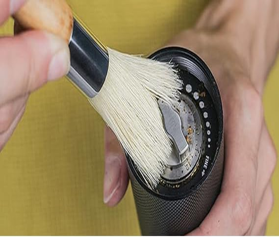 LALOCAPEYO Coffee Grinder Brush, Espresso Machine Cleaner with Wooden Handle & Natural Bristles, Barista-Designed for Home Kitchens, Cleans Coffee Accessories(Ebony) - Ebony image number 2