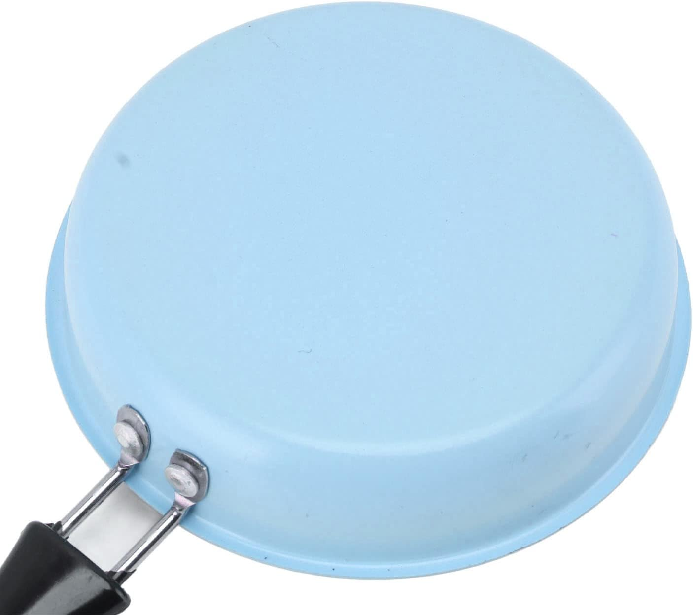 Mini Stainless Steel Nonstick Frying Pan for Oil Cooking, for Breakfast and Small Meals, 12Cm Induction Pot for Home Kitchen (Blue) - Blue image number 4