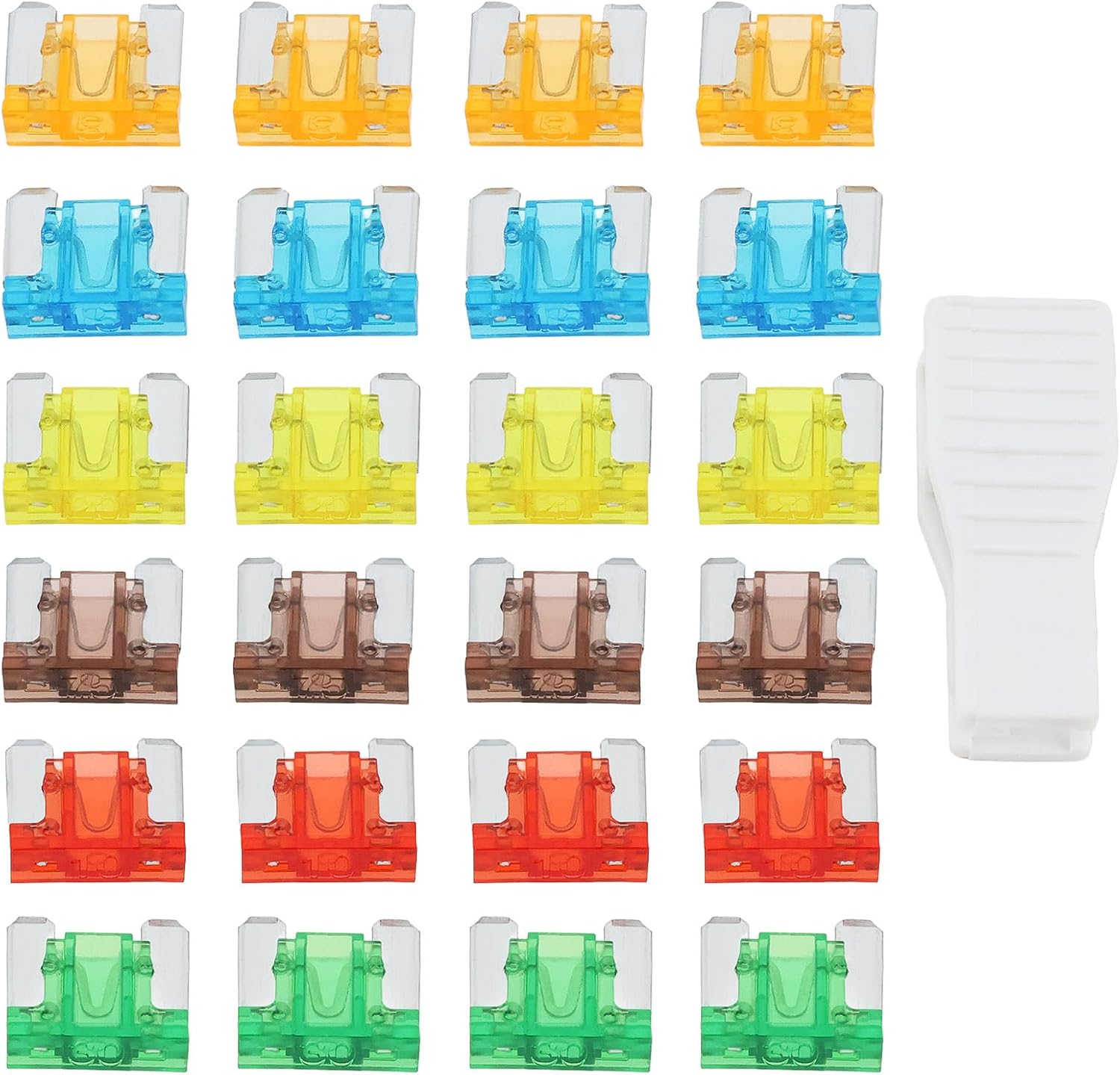 Ecsing 120Pcs 32V Automotive APS ATT Low Profile Mini Blade Fuses 5A 7.5A 10A 15A 20A 30A Suitable for Car SUV Trucks Boats Motorcycles image number 5