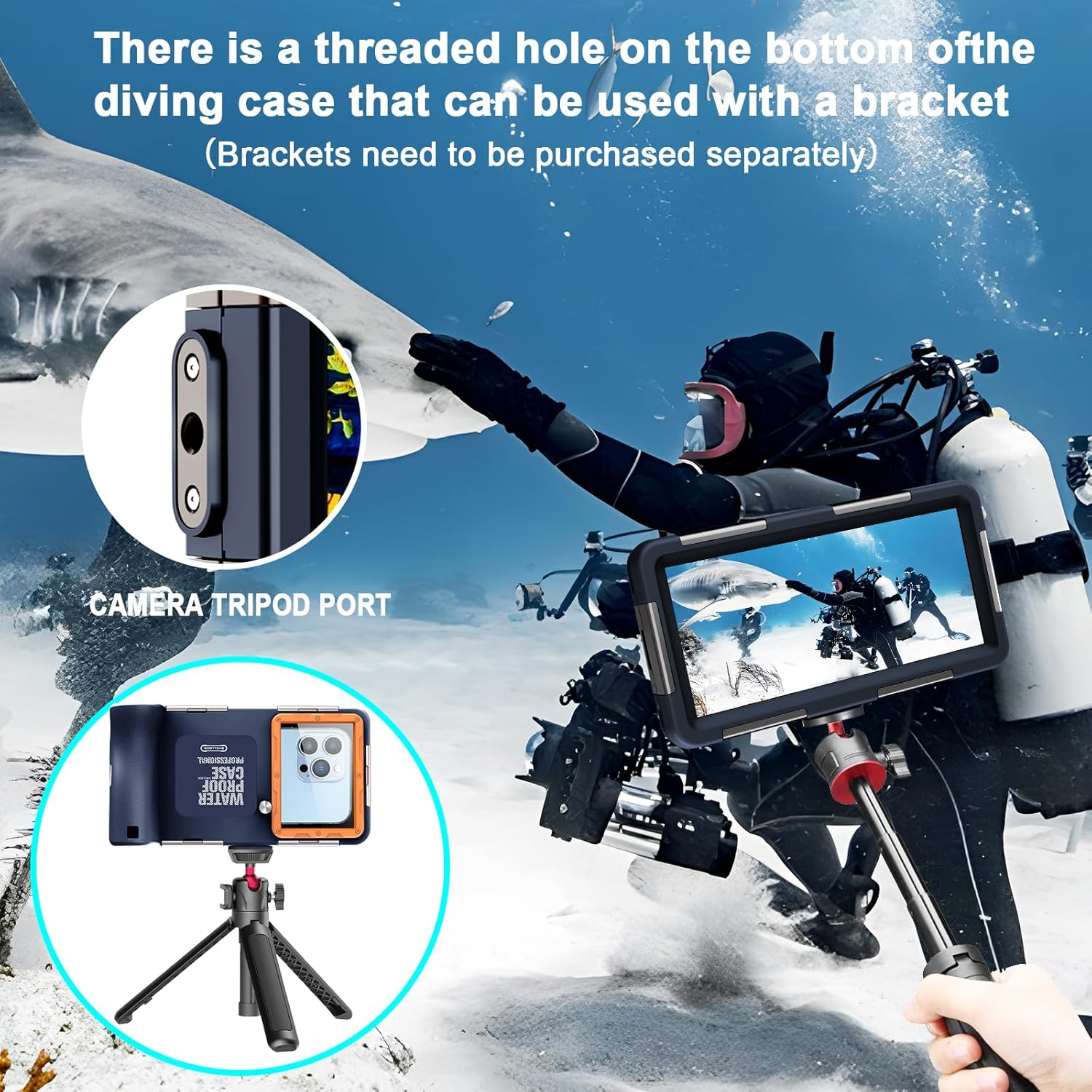 Shellbox Waterproof Mobile Phone Case Underwater Waterproof 15 M Mobile Phone Case Waterproof Swimming Bathing Only for Iphone 16E 16 Pro 16 Pro Max 15 Pro 15 Pro Max 14 plus 14 Pro Max image number 5