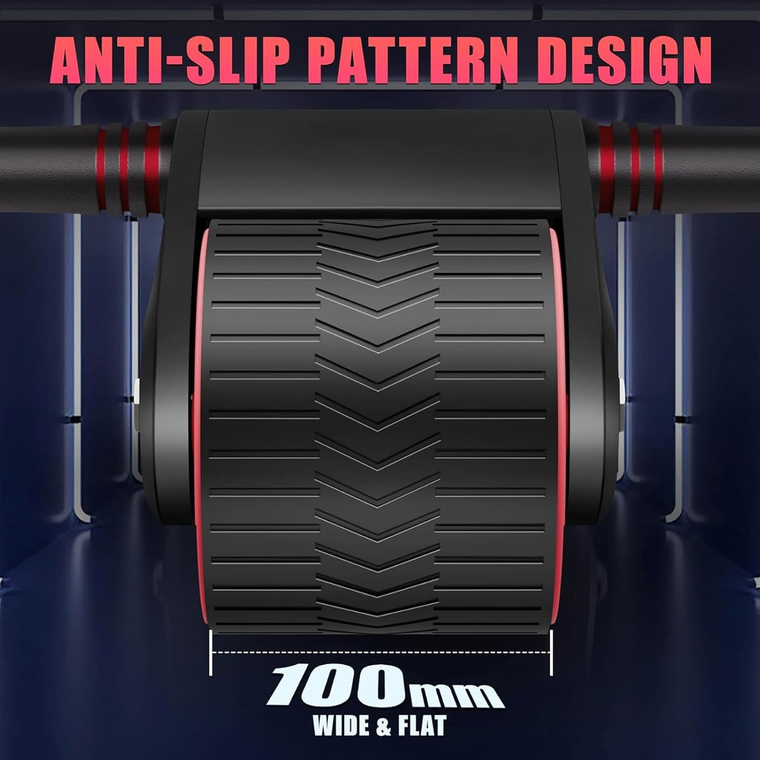 Ab Roller Wheel，Annuoyi Rebound Abdominal Wheel/Abdominal Exercise Equipment，Automatic Rebound Abdominal Wheel with Knee Mat,Suitable for Core Strength Training in Fitness Centers image number 1