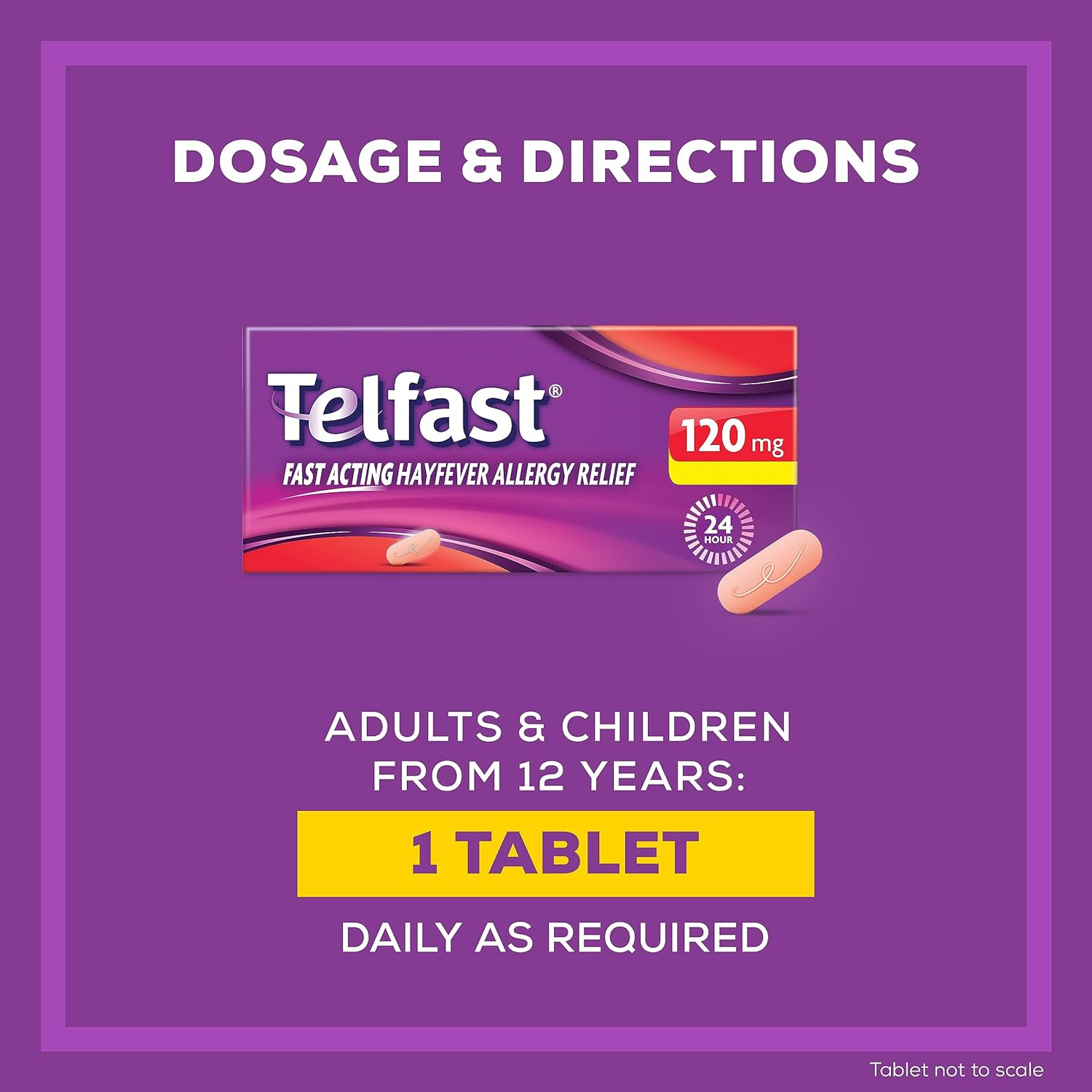 Telfast Hayfever Allergy Relief 120Mg, Non-Drowsy, for Sneezing, Runny Nose, Itchy Eyes and Itchy Throat, 10 Tablets image number 2