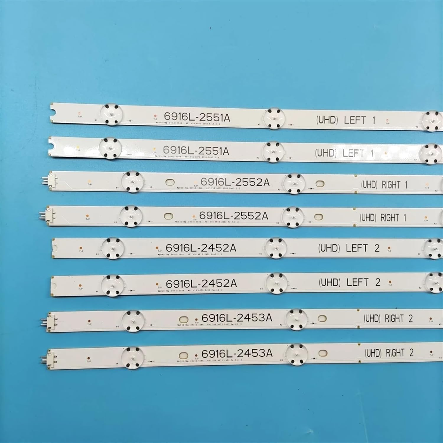 CHROX 8Pc/Set LED Backlight Strip Fit for LG 49Inch TV 49UH6500 6916L-2452A 6916L-2453A 6916L-2551A 6916L-2552A 49UH676V 49UH650V 49UH668V image number 3