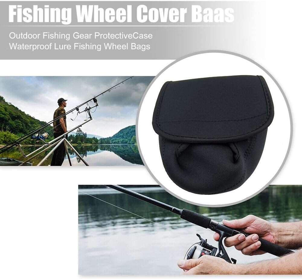2Xportable Fishing Reel Bag Waterproof Neoprene Case Cover for Spinning Reel Pouch