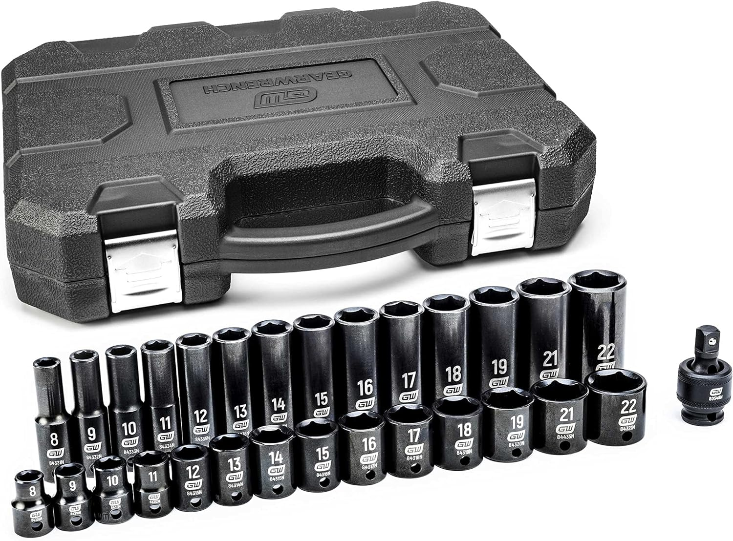 GEARWRENCH 3/8-Inch Drive 6 Point Standard and Deep Impact Metric Socket 29-Pieces Set, Black, 84925N image number 4