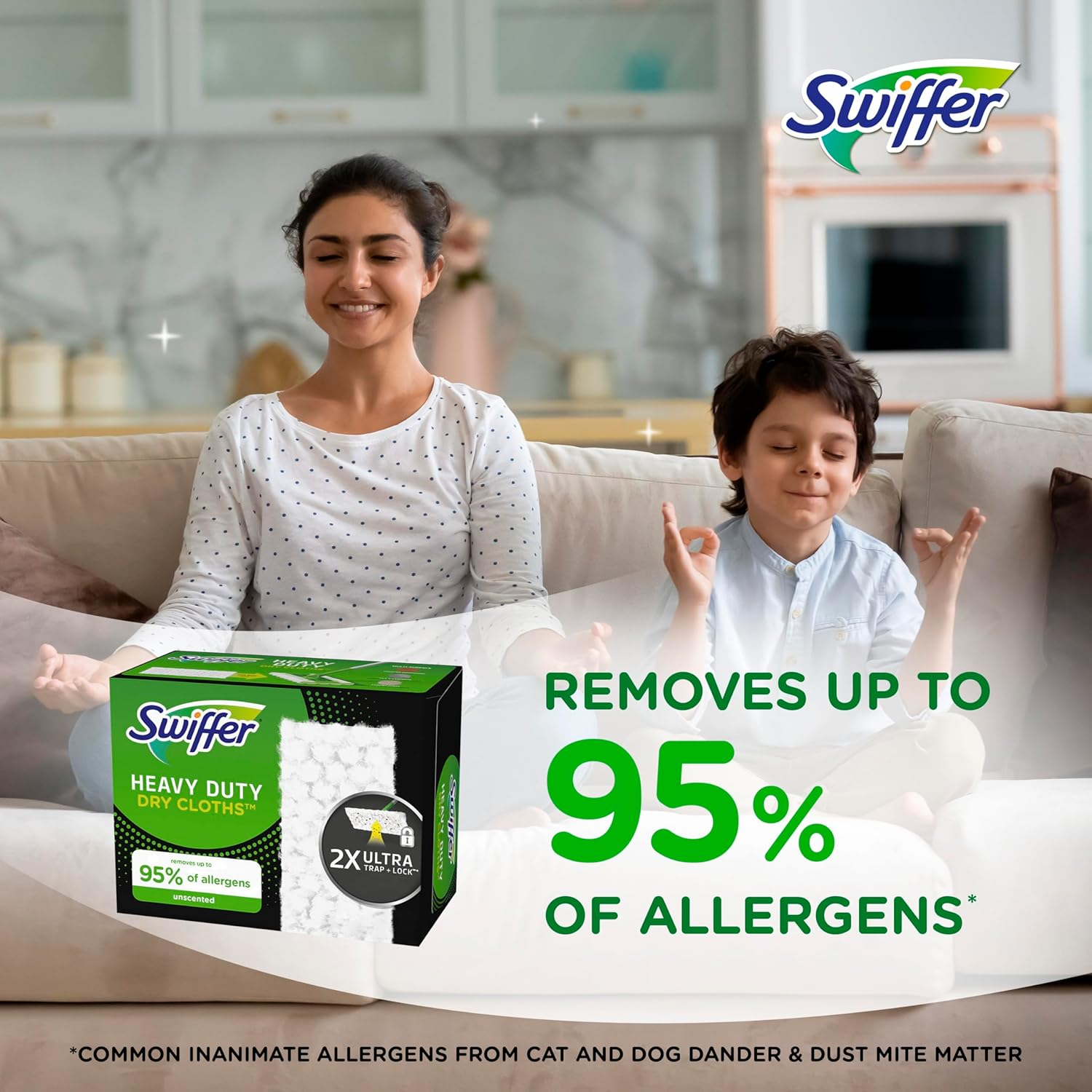 Swiffer Sweeper Heavy Duty Mop Pad Refills for Floor Mopping and Cleaning, All Purpose Multi Surface Floor Cleaning Product, 20 Count, 2 Pack image number 5