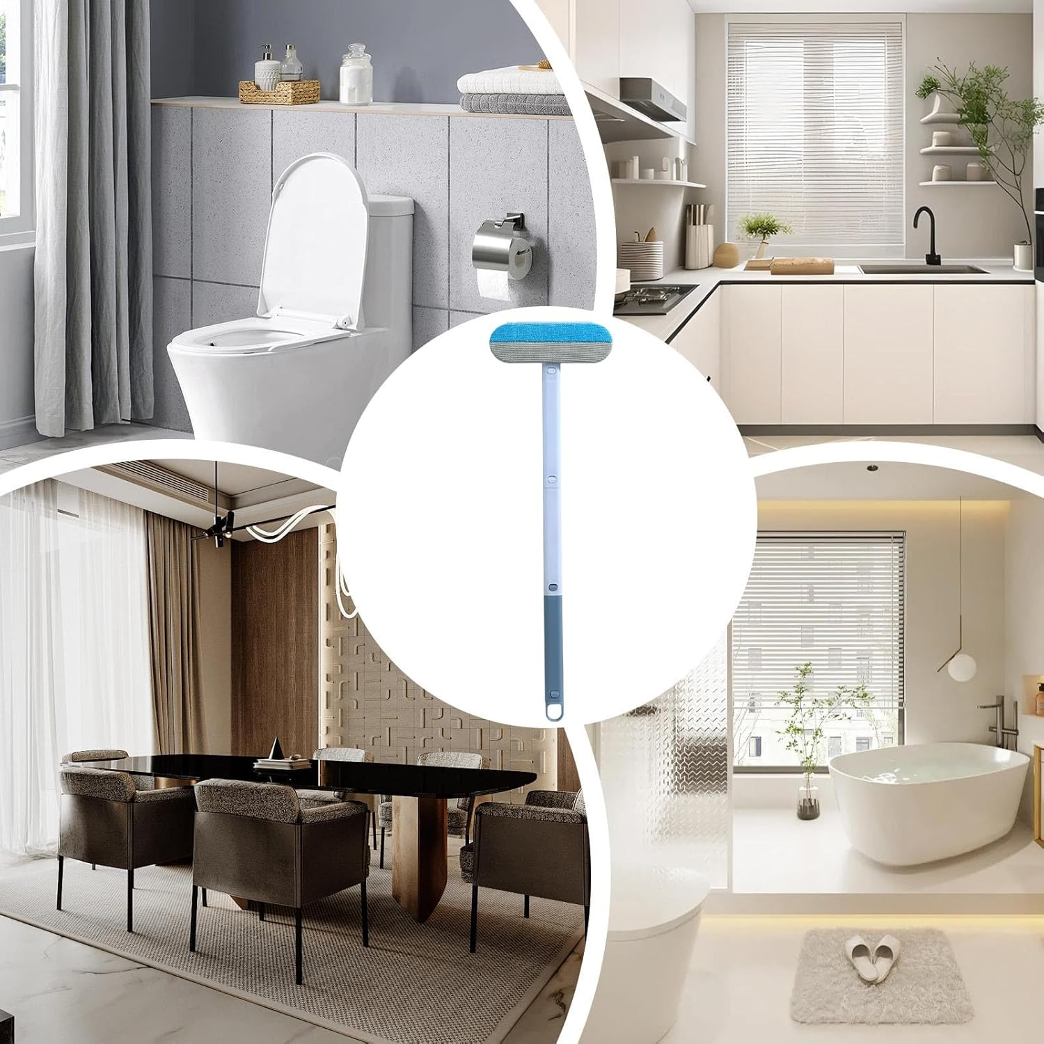 Pet Hair Remover, Reusable Cat Lint Remover for Clothes, Extendable Washable Cleaning Broom with Long Handle, Multifunctional Furniture Cleaner for Carpets Clothes image number 6