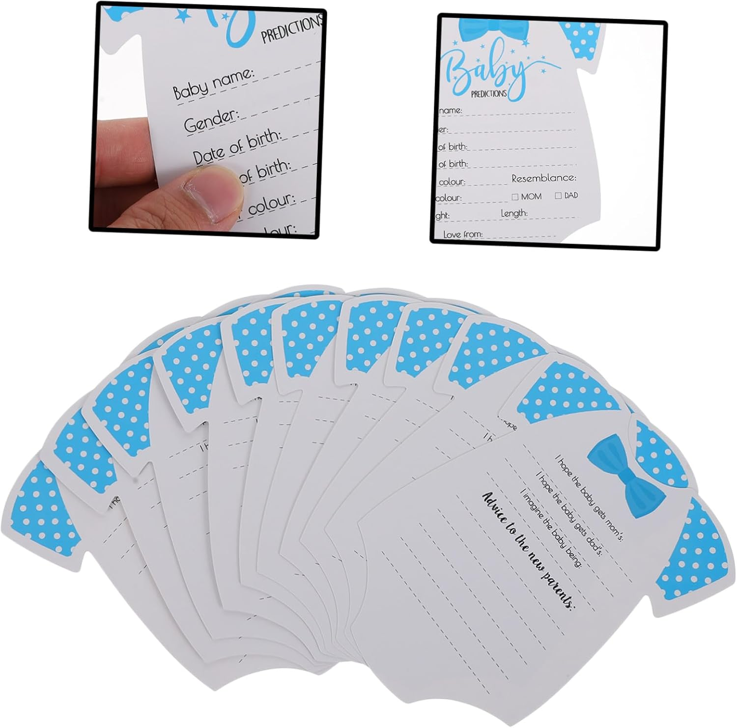 Gatuida 20Pcs Shower Prediction Advice Cards Newborn Photography Props Milestone Announcement Cards for Gender Neutral Party Decoration and Souvenir
