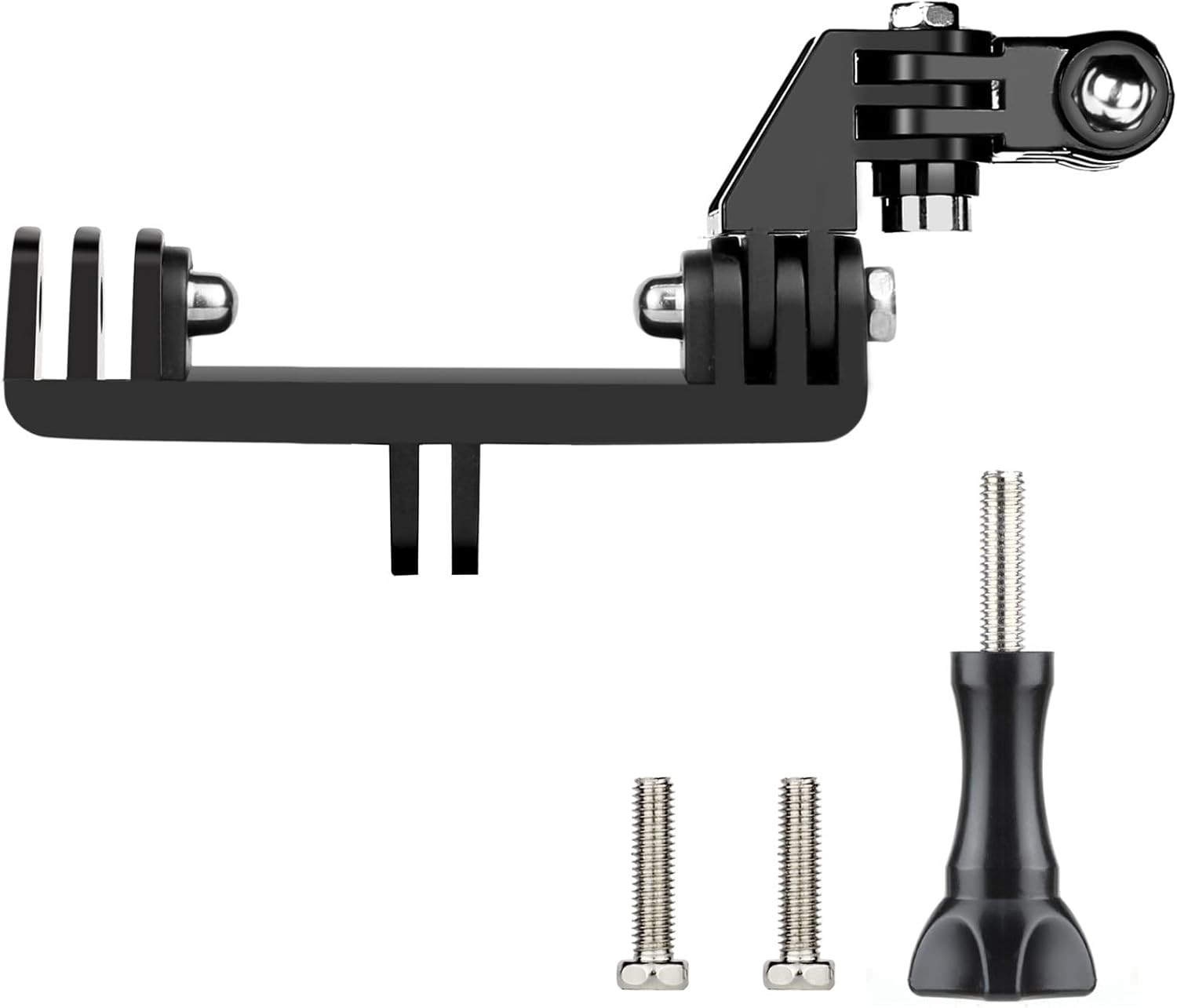 SOONSUN Dual Twin Mount with 90&deg; Direction Elbow Adapter for Gopro Hero 13 12 11 10 9 8 7 6 5 4 3 2, Session, Dual Mount Bracket Accessories for Action Camera - Cold Shoe Mount + Tripid Adapter Kit image number 5