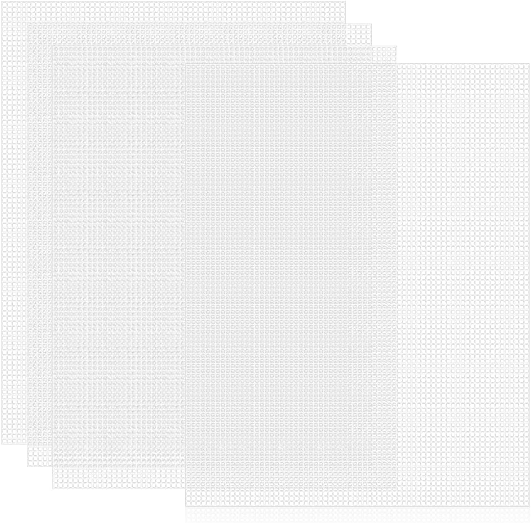 Tenalleys 4 Pieces Plastic Mesh Canvas Sheets 10.2 X 13 Inch, 10 CT per Inch, Ideal for Embroidery, Knit Crochet Projects, Aquarium Dividers