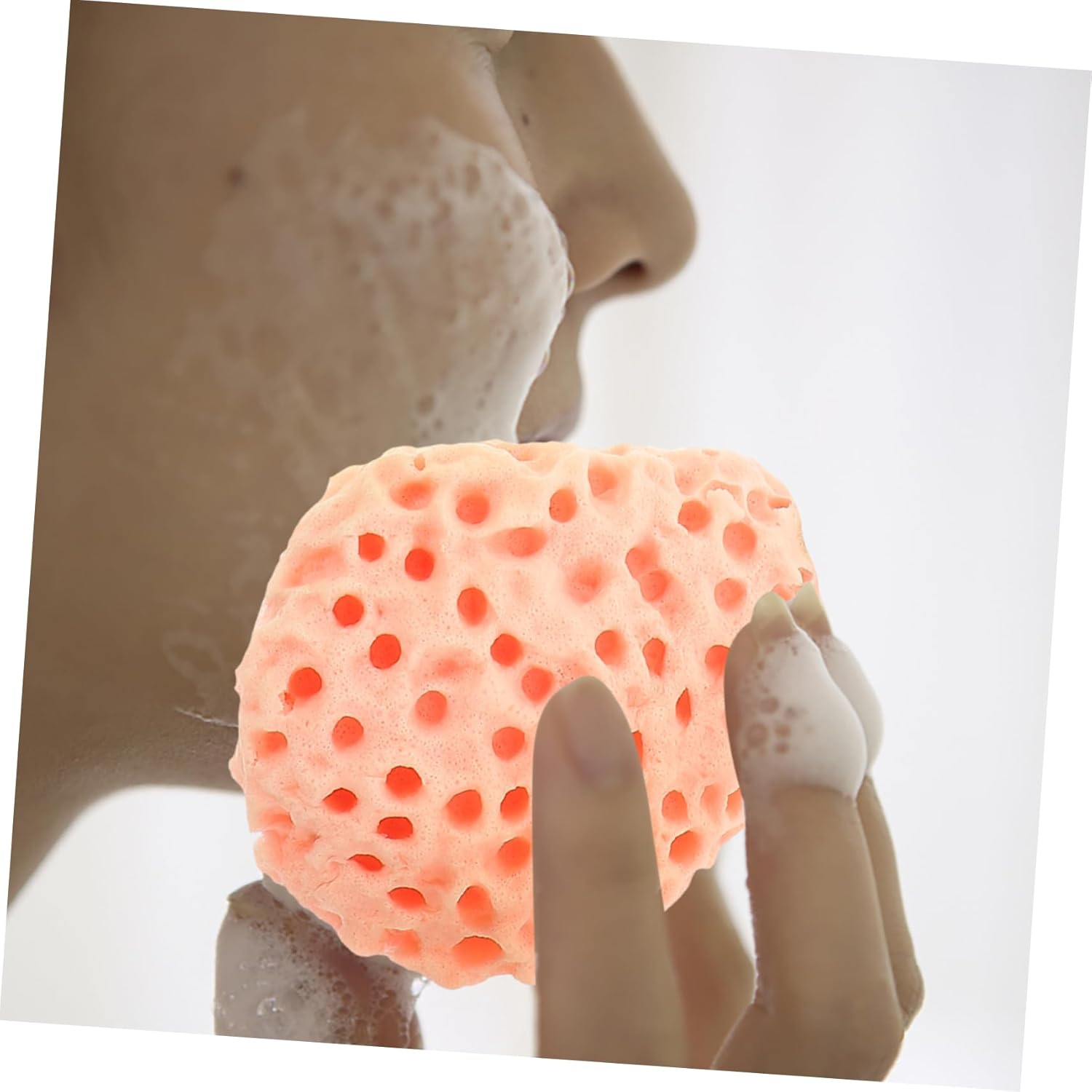 Exfoliating Face Sponge Facial Cleansing Sponge 3Pcs for Gentle Face Scrub Suitable for Daily Shower Use image number 1
