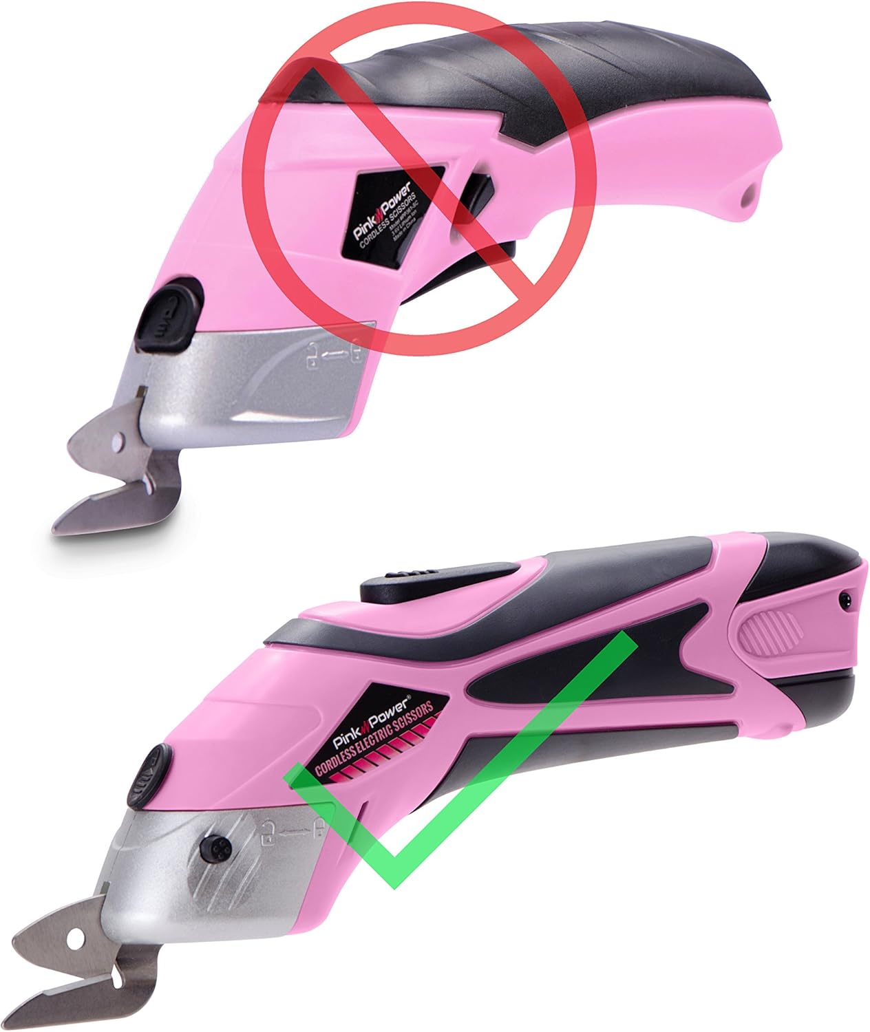 Paper and Fabric Blade for Pink Power PP361LI 3.6V Lithium Ion Pink Cordless Electric Scissors (PPO Blade) image number 3