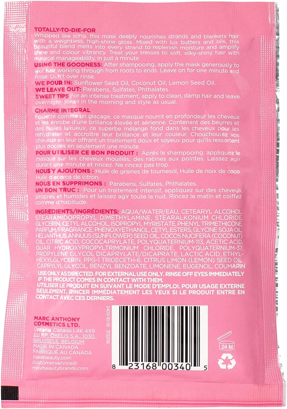 Cake Beauty the Top Coat One Minute High Shine Hair Mask, 1.76 Ounce image number 2