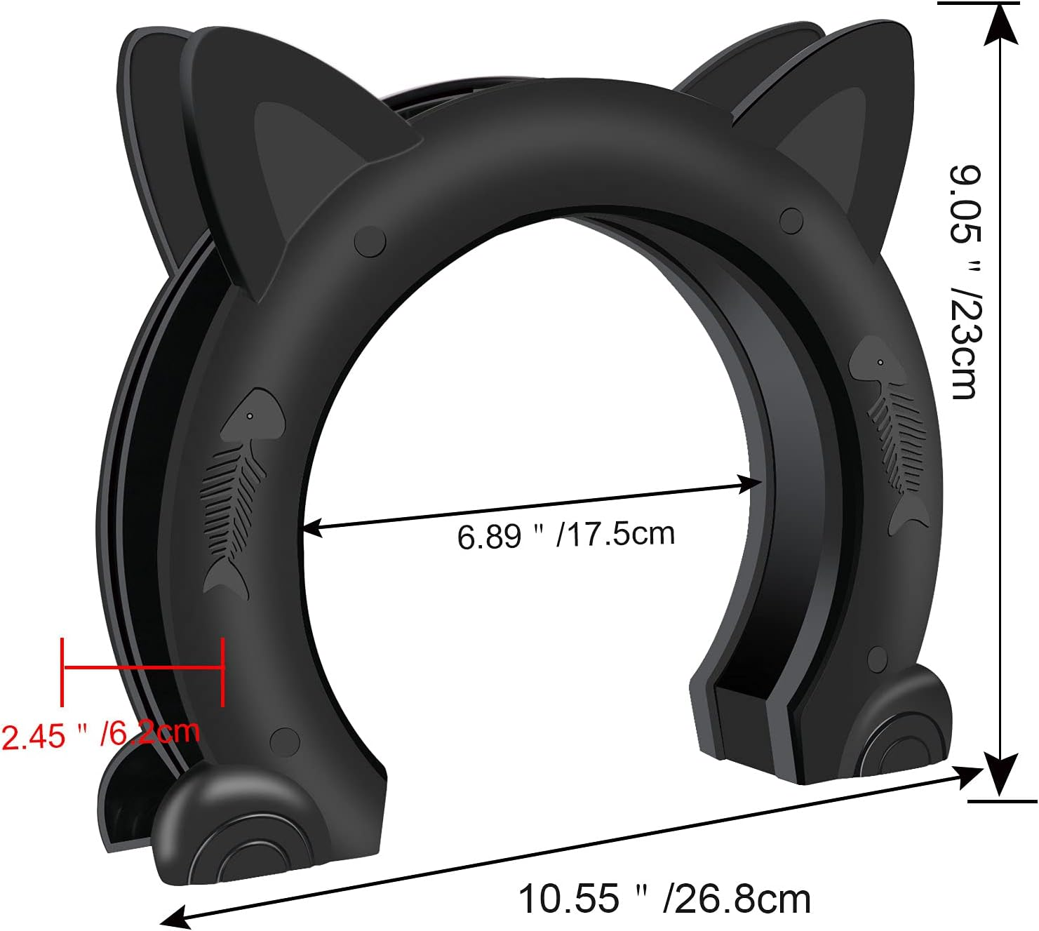 Ikuso Cat Door for Interior Door,Indoor Cat Door,Pet Doors for Cat, 10.55"*2.45"*9.05" (L)